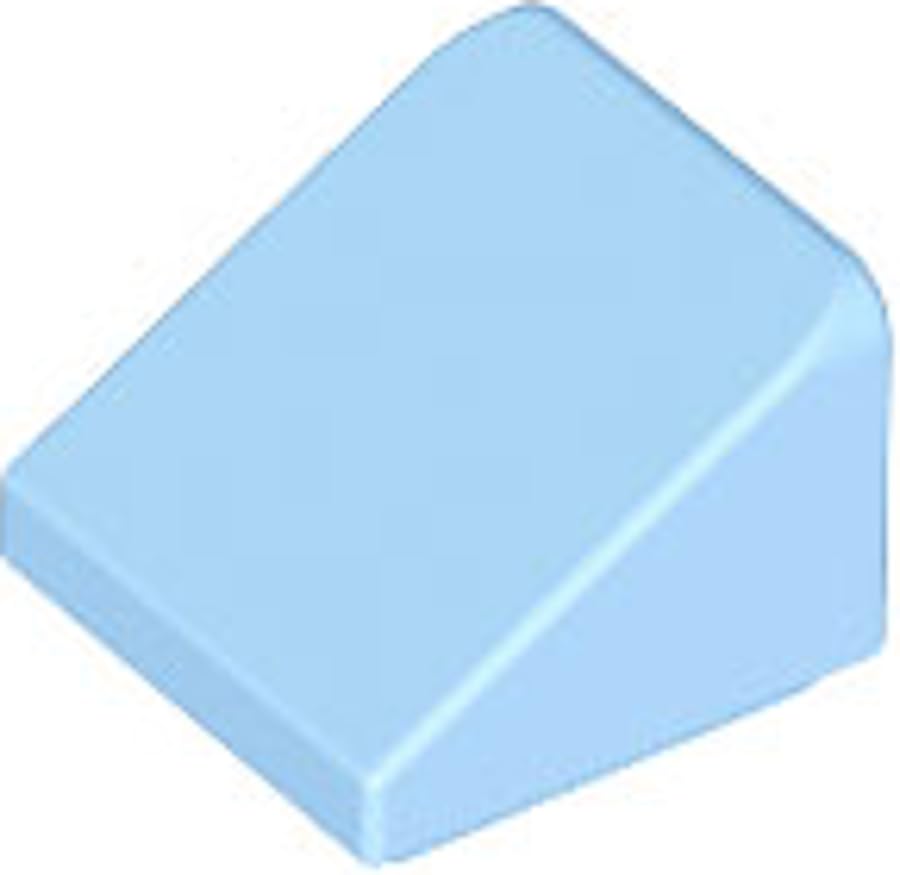 LEGO Building Blocks Slope 30 Degrees, 1 x 1 x 2/3, Part 54200 (Bright Light Blue, 50, Bricks) — image 1