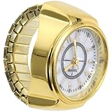 TOYANDONA Reloj de Anillo Digital Dorado Tamaño 2 Cuarzo Mini Reloj de Anillo para Mujer y Niña Accesorio Portátil para Ver Hora Fácilmente en Moda Electrónica Portátil