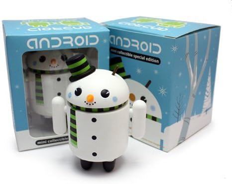 DYZ Plastics Android Flakes Snowman 3" Inch Mini Collectible Special Edition Figure Andrew Bell Gary Ham