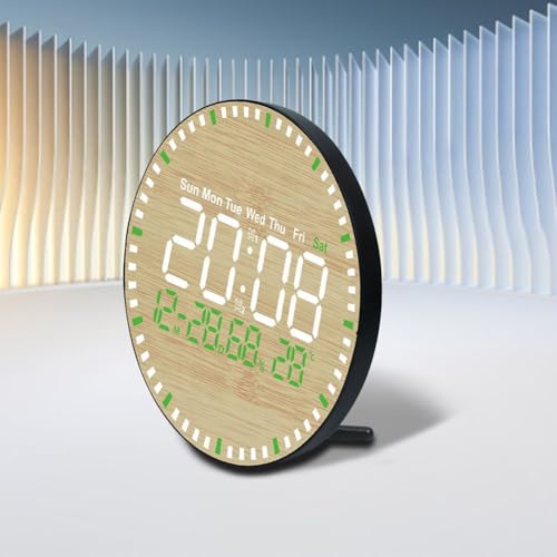 Horloge murale numérique en bois : lisibilité difficile ? Solution grand affichage