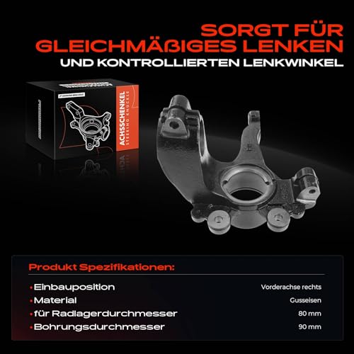 Frankberg Achsschenkel Radaufhängung Vorne Rechts Kompatibel mit 3 BL Schrägheck Stufenheck 1.6L-2.5L 2008-2016 Replace# BFF433021
