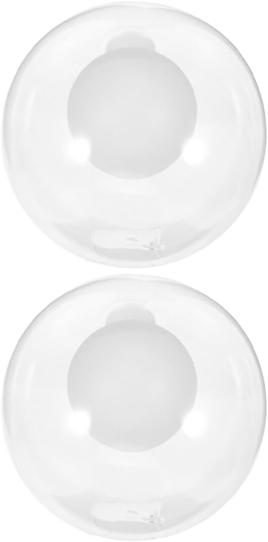 Glass Ceiling Lamp Shade 2pcs Milky Round Light Cover Easy Installation for Room Ceiling Fan Lamp Shade Light Bulb Cover