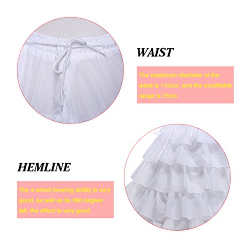 Full A-line Underskirt Hoopless Petticoat Skirt for Women Ball Gown Slip Crinoline Underskirt4