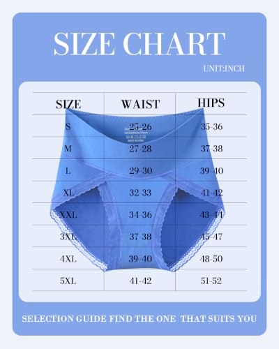 ASIMOON Tummy Control High Waisted Underwear for Women Cotton Plus Size Full... - Image 3