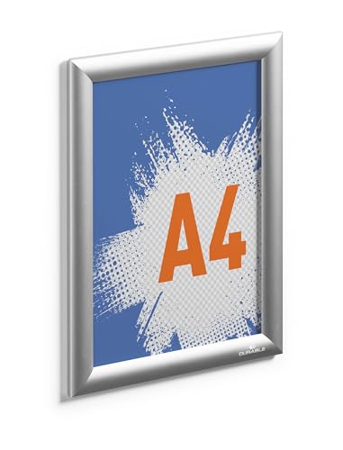 Cadre aluminium étanche A4 outdoor haut de gamme pour affichage mural extérieur argent