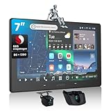 ATOTOZONE X10 7' QLED Android Head Unit, Speak to ChatGPT 4o, 8G+128G, Audio Car Stereo, Wireless Carplay & Android Auto, 4G LTE, Dual Phone Connection & Bluetooth, 36B-EQ, HDMI Input, with Dash Cam