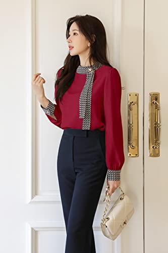 Image of GG Style Women Western Printed Cuff Collar Tops