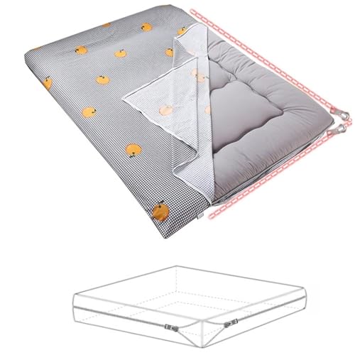 Funda de colchón futón japonés impermeable 100% algodón queen size 4