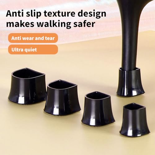 Image of Heel Caps for High Heels,Heel Covers for High Heel Shoes,4 Sizes (XX /XS /S /M) High Heel Protectors,Stiletto Heel Caps for Shoe Repair Grass Wedding Gravel Wetland Outdoor Activities(8 Pairs)