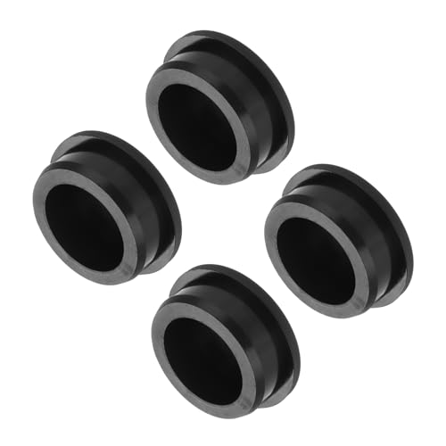 Image of MECCANIXITY 4pcs T-Shaped Silicone Plugs 39.3mm 1-1 /2 Inch Dia Snap in Plug Hole Seal Cover Round Rubber Stopper for Kitchen Rubber Bulkheads Waterproof Sealing Plugs Black