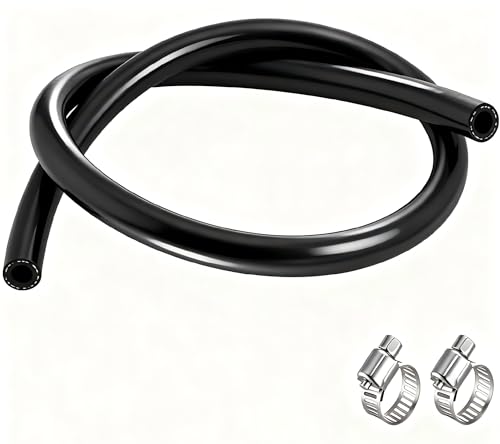 Image of 27232 11 /32 x 36 Inch Vacuum Hose with 2 Clamps, (85 PSI) EPDM Vacuum Line | High Temperature Flexible Tubing for General Air and Vent Line Applications, 1 Pack