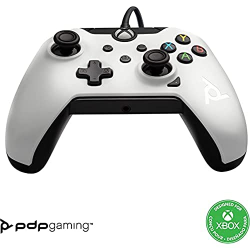 PDP Wired Game Controller – Xbox Series X|S, Xbox One, PC/Laptop Windows 10, Steam Gaming Controller – USB – Advanced Audio Controls – Dual Vibration Videogame Gamepad – Artic White