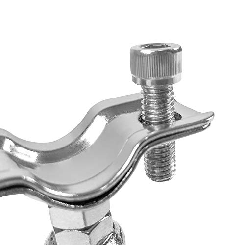 Qwork 2" Wall Mount Ceiling Mount Pipe Support, 1 Pack Adjustable Stainless Steel Bracket Clamp, Ideal For Pipe, Tube Or Rod Fixing #TOP5