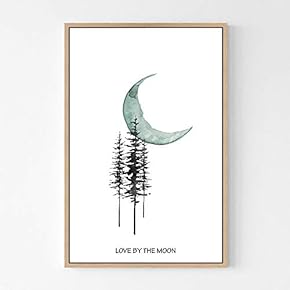 signwin Framed Canvas Wall Art Blue Moon Canvas...