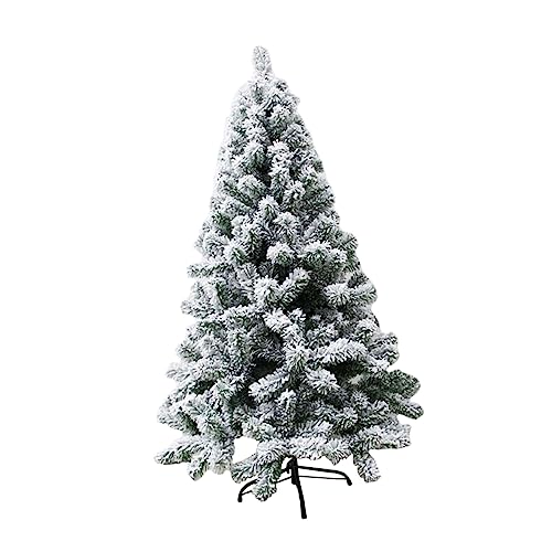 GOOHOCHY 1Pc Snow Flocked Artificial Christmas Tree Ornament White Faux Xmas Tree Decoration for Home Office Party Use Classic Holiday Decor with Dense Snow Tips