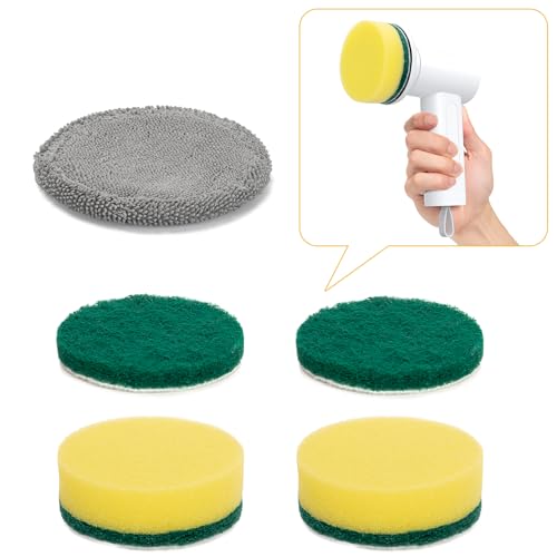 Image of Cleaning Brush Heads Set for Electric Spin Scrubber Cleaning Bowls, Glass, Cooktops, Polished Surfaces