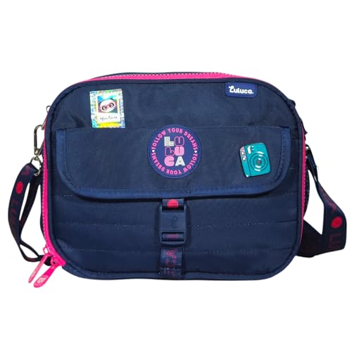 Bolsa Térmica Luluca Menina Lancheira Passeio Escolar Tiracolo (Azul)
