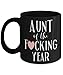 Produktbild Aunt of the Fcking Year Mug Sassy Funny Coffee Comment Tea Cup Gag Gift for Women Auntie