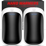Lerat 2 Pack Hand Warmers Rechargeable, Electric Hand Warmers Portable Reusable, 3S Heating Hand Warmer, 3-Settings, 2-in-1 Charging, Outdoor/Hunting/Camping Essentials, Gifts for Men Women Kids