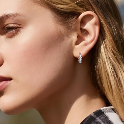 SLUYNZ Solid 925 Sterling Silver Daisy Flower Hoop Earrings for Women Teens Cluster Flower Hoop Earrings3