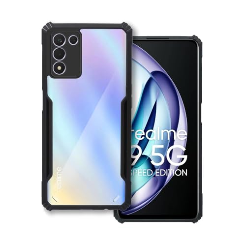 amazon basics Hybrid Camera Protection Transparent Hard Back Case Cover for Realme 9 SE 5G (Sides Black) (B0CVL21T8C) Amazon Price History, Amazon Price Tracker