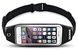 uFashion3C Running Belt Waist Pack for Phone, fits iPhone Xs Max XS X 8 7 6S 6 Plus, Galaxy S9 S8 Plus,S7 Edge, Note 9, 8, 5 - Water Resistant Reflective Fitness Workout Fanny Pack for Men and Women