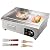 VEVOR Commercial Electric Griddle, 22", 1600W Countertop Flat Top Griddle, Stainless Steel Teppanyaki Grill w/Non Stick Iron Cooking Plate, 122-572? Adjustable Temp Control 2 Shovels & Brushes, 110V