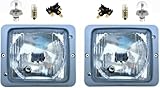 2 faros R2 con haz alto, luz de posición y luz de cruce con enchufes y bombillas de 12 V; para tractores, remolcadores y maquinaria agrícola.