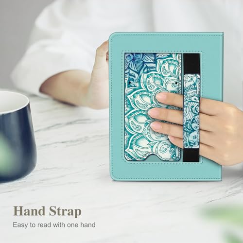 Image of Fintie Case for 7 inch /6.8 inch Kindle Paperwhite(12th /11th Generation-2024 /2021) and Kindle Colorsoft Signature Edition -Slim Foldable Stand Cover Auto Wake /Sleep for Paperwhite 2024,Emerald Illusions