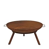 SMPLY. | Brasero Exterior Jardin | Hoguera Jardín de Acero con Trípode | Chimenea para terrazas, Jardines y Camping | Estufa Exterior de leña | Modelo Paella