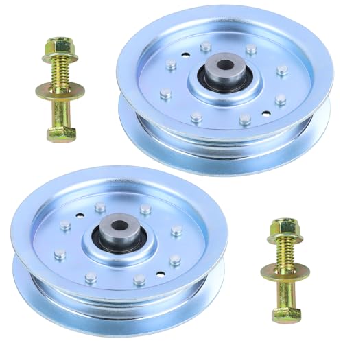 FULAIGE 2 Pack 756-04129B Idler Pulley Replaces 753-08171 Idler Pulley Kit 756 04129B 753 08171 956-04129 753-08068 for Cub Cadet 50 RZT 50 RZT 54 LTX 1040 LT1045 LTX 1050 LT1500 Troy Bilt 42 Mowers