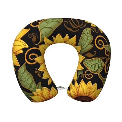 Almohada de viaje espuma viscoelástica U ergonómica miniatura 1