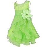 tischdeko organza hochzeit Süßes Kinder Mädchen Ärmellos Organza Tütü Prinzessin Partykleid, Reißverschluss am Rücken.