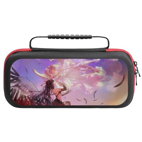 Switch ケース かわいい 魔法少女まどか☆マギカ 暁美ほむら 鹿目まどか スイッチ 収納ケース カバー ナイロン素材 全面保護 防塵/防水/防汚/耐衝撃 26x11.5x5.2cm Switchに対応 保護用ハードケース 大容量な収納力 アクセサリー