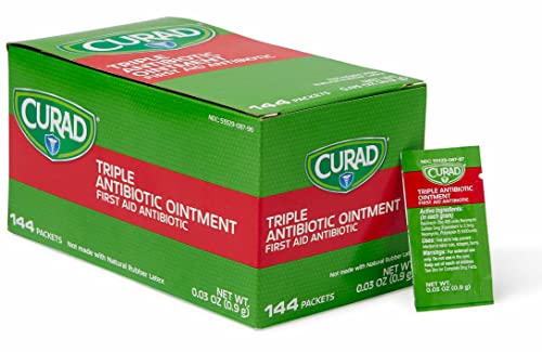 CURAD Triple Antibiotic Ointment 0.9g Packets, Pack of 1728