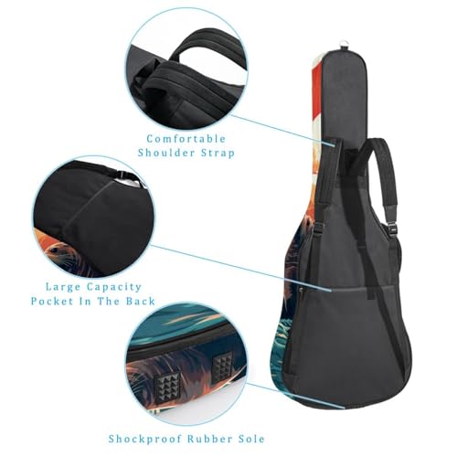 JRHEJTFZ Housse pour guitare acoustique de 1,9 cm d’épaisseur – Imperméable – Durable et élégant – Imprimé lion de mer, Multicolore., 42.9×16.9×4.7 in, Motif imprimé tendance - Les Beatles, Paul McCartney, John Lennon, RIngo Starr, George Harrison JRHEJTFZ Housse pour guitare acoustique de 1,9 cm d'épaisseur - Imperméable - Durable et élégant - Imprimé lion de mer, Multicolore., 42.9x16.9x4.7 in, Motif imprimé tendance – Image 4
