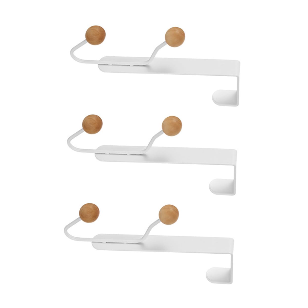 HAWILLOSCH 3Pcs Over Door Hook Metal Hangers for Space Saving Storage for Coats Hats Accessories Elegant Design Fits Any Door Back