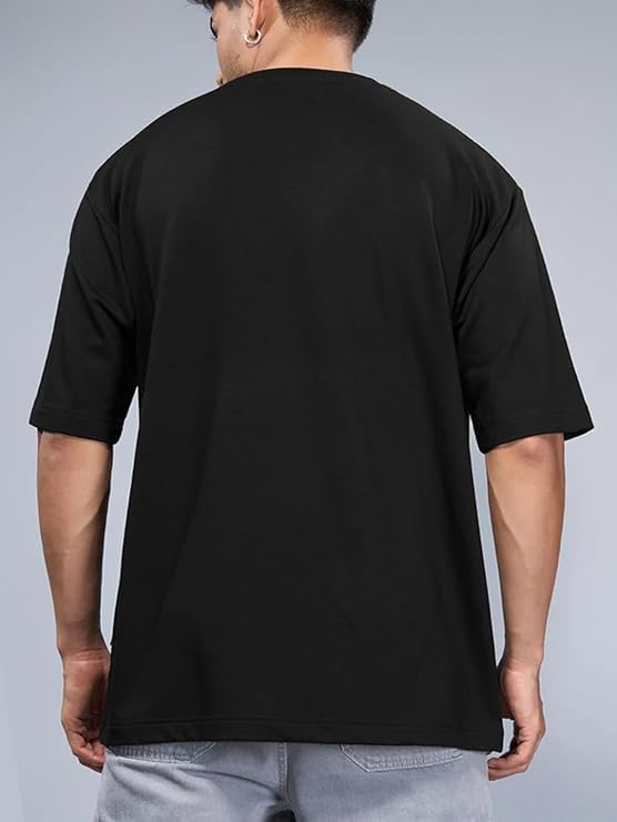 Image of LEOTUDE Men's Cotton Trendy Oversized Round Neck Printed T-Shirt Combo (Pack of 3)