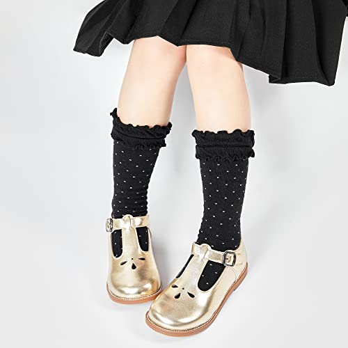 Image of Kiderence Toddler Girl Mary Jane School Uniform Dress Shoes Oxford Flats