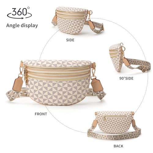 Image of Crossbody Sling Bag for Women & Men | Trendy Checkered, Fanny Pack, Waist Bag, Travel, Festival & Daily Commute