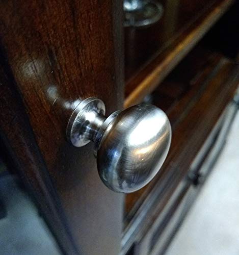 Ultra Hardware Cabinet Knob Drawer Pull, Round Hollow Brass, Satin Nickel Finish, Pack Of 25 #TOP5