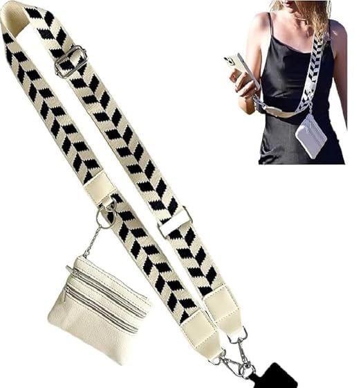 Phone Strap for Women, Adjustable Crossbody Phone Sling with Mini PU Zipper Pouch, Mobile Sling Chain,Crossbody Strap, Mobile Chain Holder for Girls-image-49