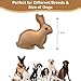 SPOT Dura-Fused Leather Rabbit Dog Toy – Durable Real Leather & Jute Chew Toy with Squeaker, Double-Stitched for Moderate Chewers, Small & Medium Dogs, 7.5in