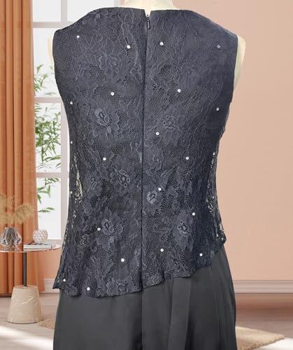 Lace Applique Mother of The Bride Dresses for Wedding Chiffon Formal Dresses with Jacket4