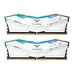 TEAMGROUP T-Force Delta RGB DDR5 Ram 32GB (2x16GB) 6000MHz PC5-48000 CL30 Intel XMP 3.0 & AMD Expo Compatible Desktop Memory Module Ram White - FF4D532G6000HC30DC01