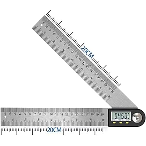 AivaToba Digital Angle Finder, 0-360 Angle Finder Tool Digital Stainless Steel Angle Finder with LCD Display for Woodworking Construction Repairing Cover