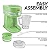 Nostalgia Taco Tuesday Frozen Drink Maker and Margarita Machine for Home - 40-Ounce Slushy Maker with Stainless Steel Flow Spout - Easy to Clean and Double Insulated - Lime Green