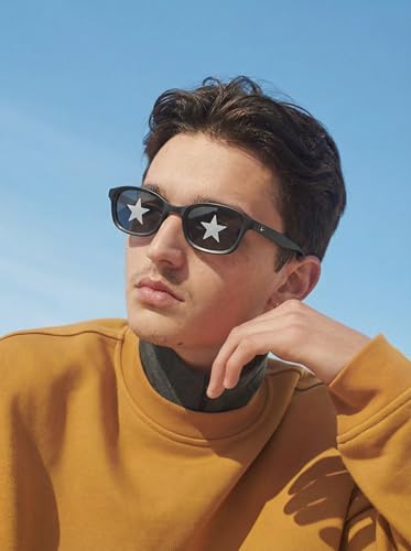 Image of SMILEYWORLD Polarized Sunglasses for Women & Men Square Black