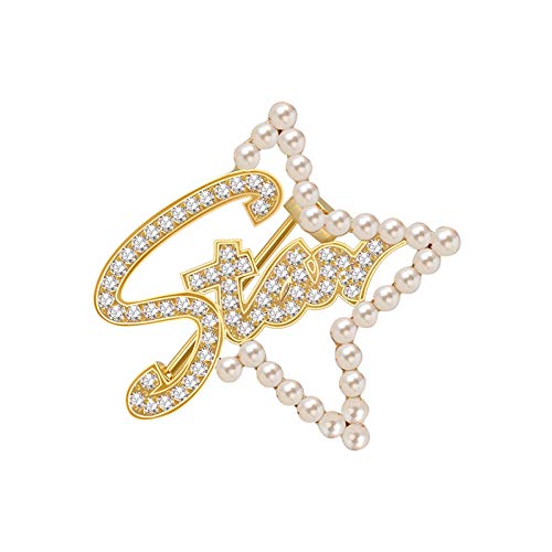 FAMoUsGoods Stella Gioielli Pearl Spilla Pins Cristallo delle Donne di Spille & Pins Pin Rgalo per Le Donne
