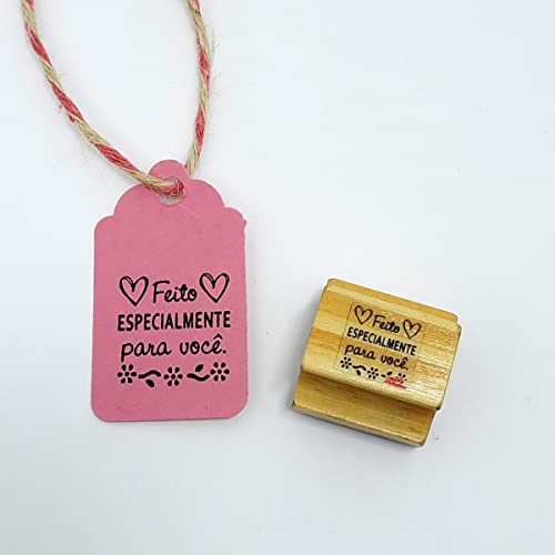 Carimbos - Trio Tags - Três carimbos 2,5x2,5cm